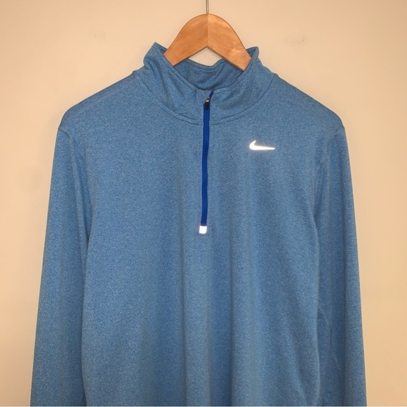 Nike Dri-Fit Element Long Sleeve Men Size Large  Blue 1/2 Zip Lightweight Jacket - Picture 4 of 10